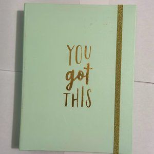 The Brit + Co Mini Binder Organizer Planner Teal "You Got This!"